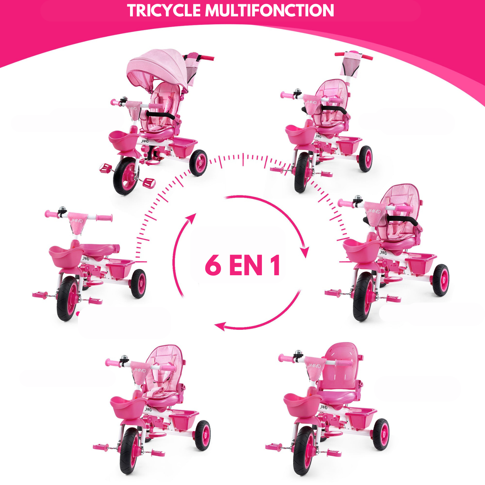 Tricycle 7-en-1 pour tout-petits qui évolue avec votre enfant (de 1 à 5 ans)