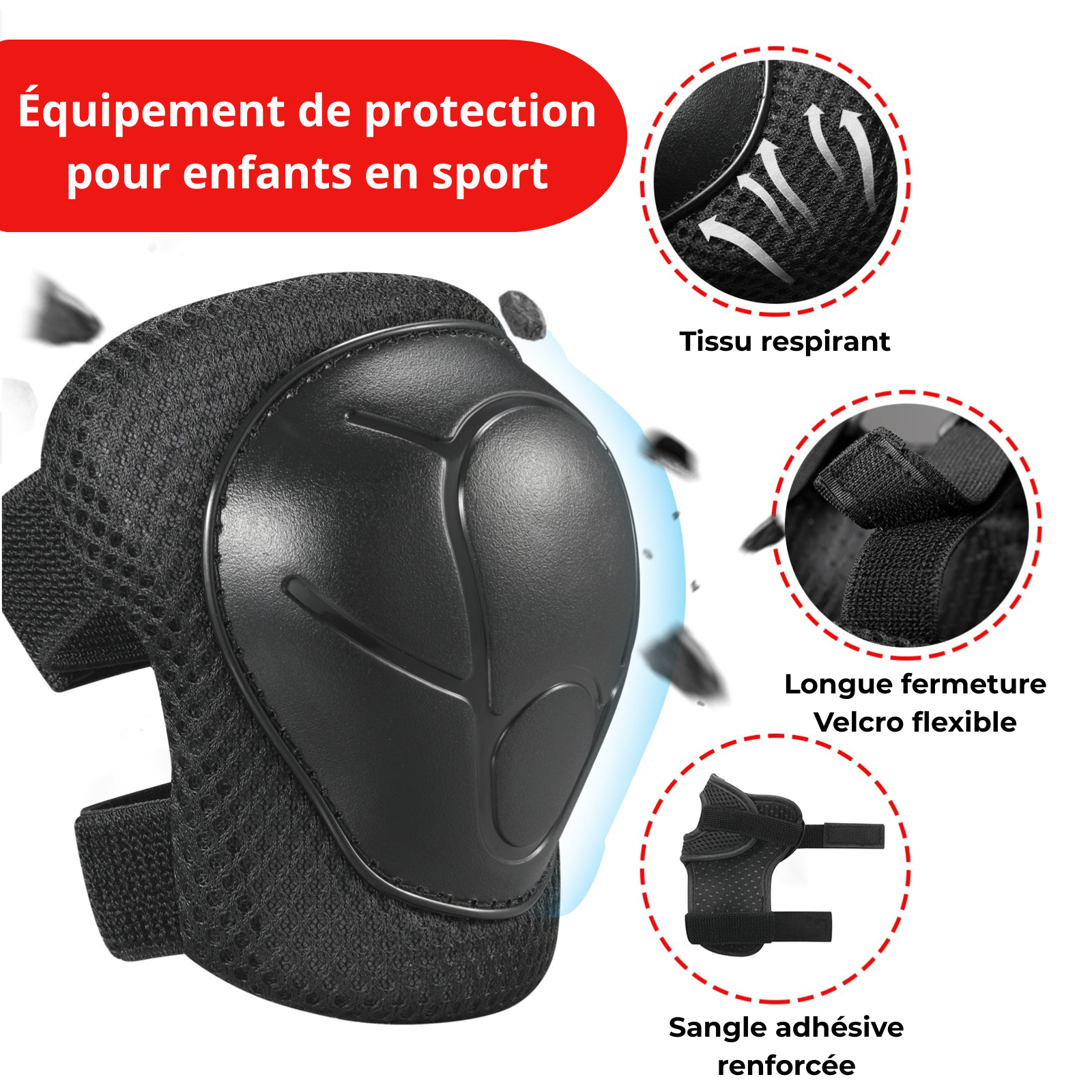Ensemble casque et protections de vélo pour enfants JMMD™